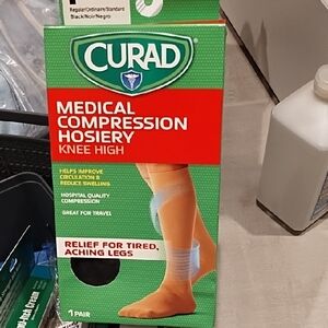 Curad Medical Compression Hosiery Knee High - Black